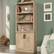 Alt View 14. Sauder - Aspen Post 5-Shelf Library Bookcase w/ Doors - Prime Oak.