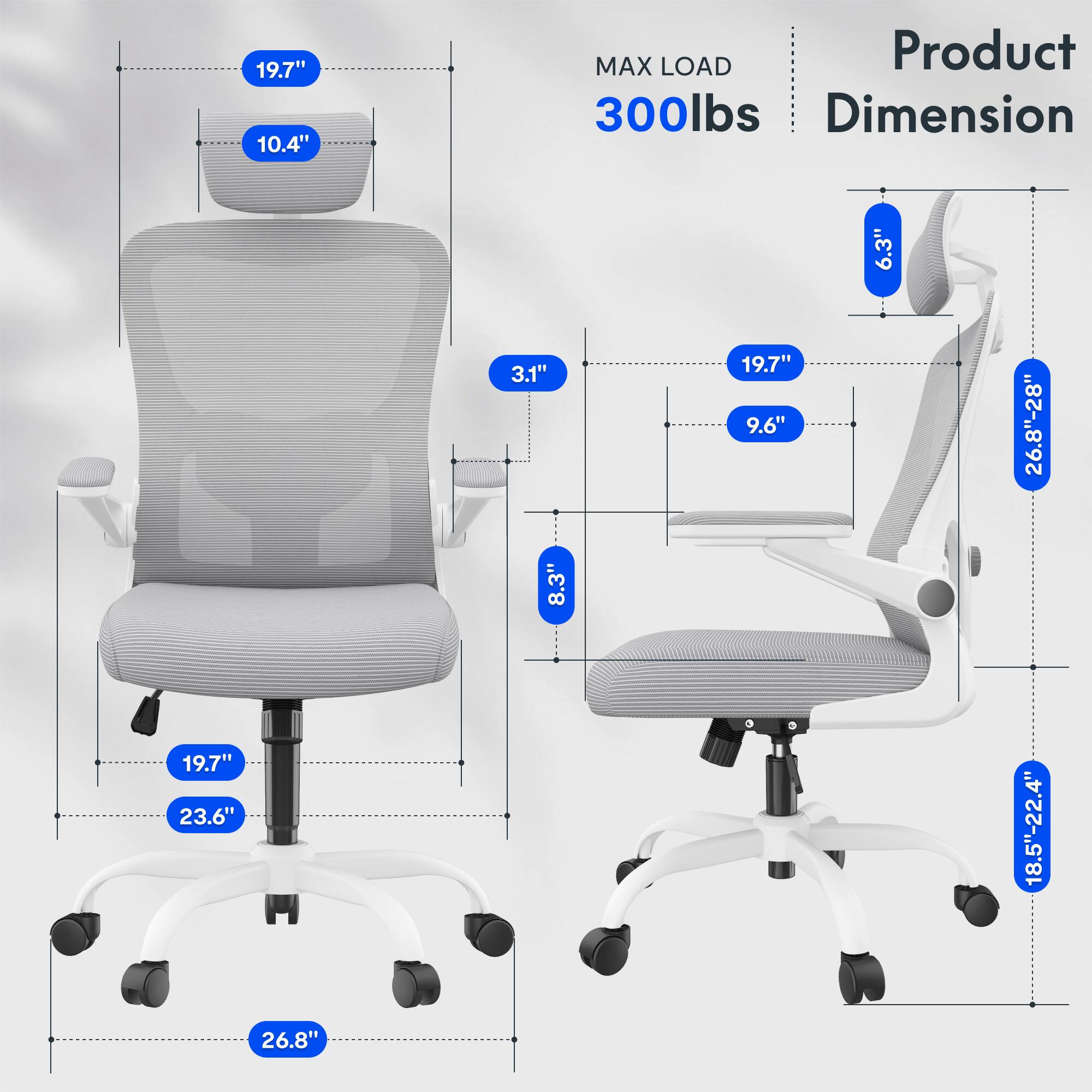FlexiSpot OC1 Ergonomic Office Chair with Adjustable Headrest and