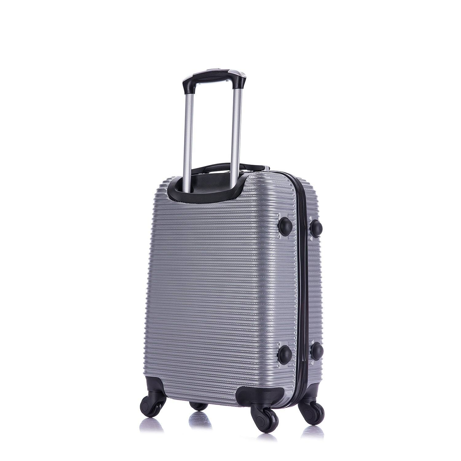 Alt View 1. InUSA - Royal lightweight hardside Spinner Luggage 20" carry-on - SILVER.