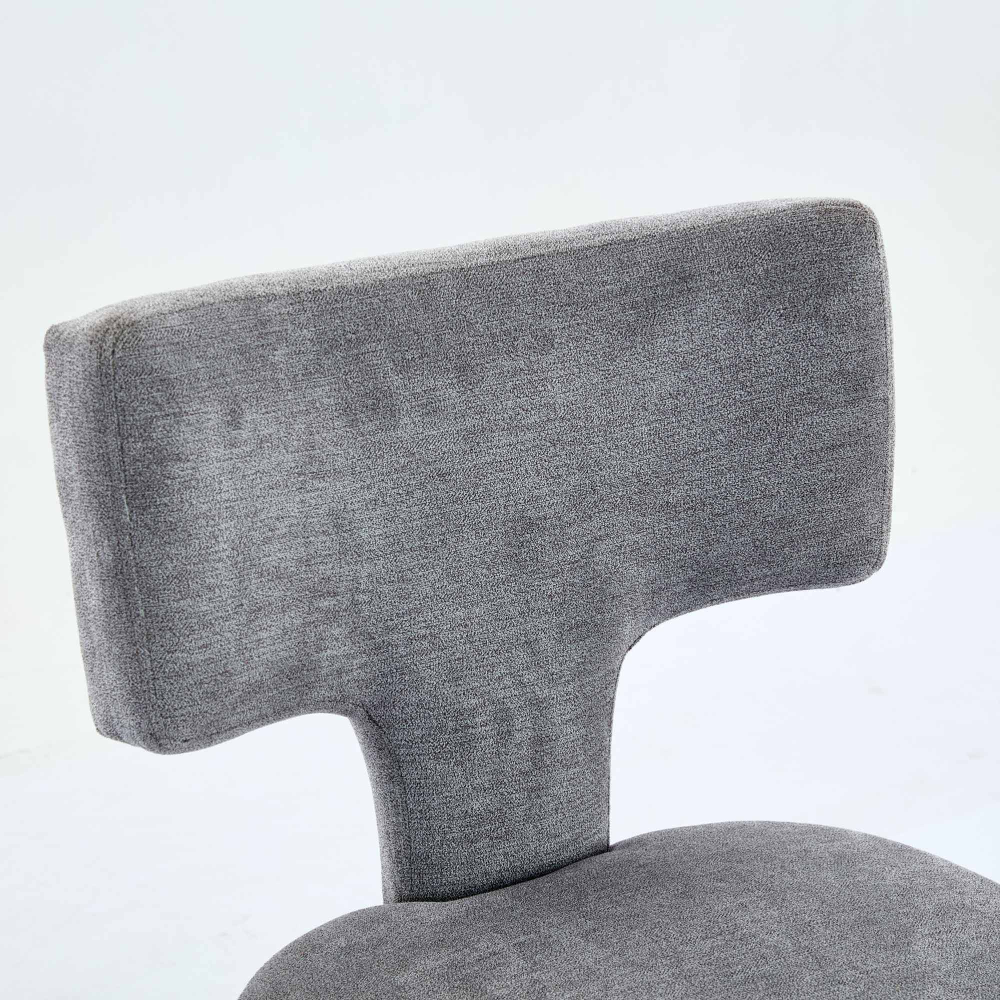 Alt View 5. GOODSILO - Modern Counter Height Bar Stools Set of 2, Farmhouse Upholstered Accent Chairs with Curved Backrest and Hardwood Frame - Gray.