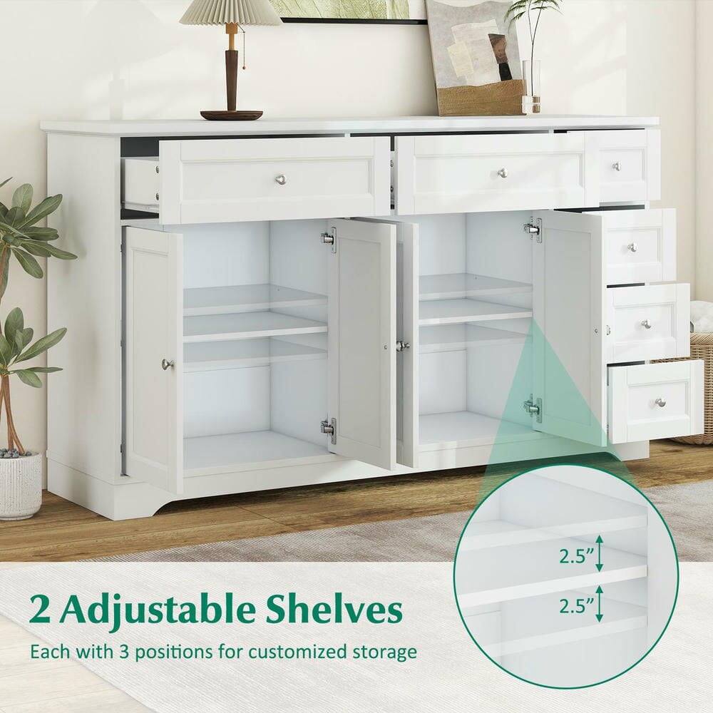 2 Adjustable Shelves  
Each with 3 positions for customized storage  
2.5"  
2.5"