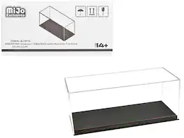 Mijo Exclusives - Showcase Acrylic Display Case with Black Synthetic Leather Base "Mijo Exclusives" for 1/18 Scale Models