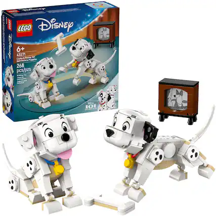 LEGO Disney
6+
43271
Lucky Puppies 101 Dalmatians
268 pcs/pzs
Building Toy
Construction
Jouet de construction
Construcción
Agujete
Coletrub
Disney 101 Dalmatians