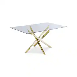 Meridian Furniture - Xander Dining Table - Gold