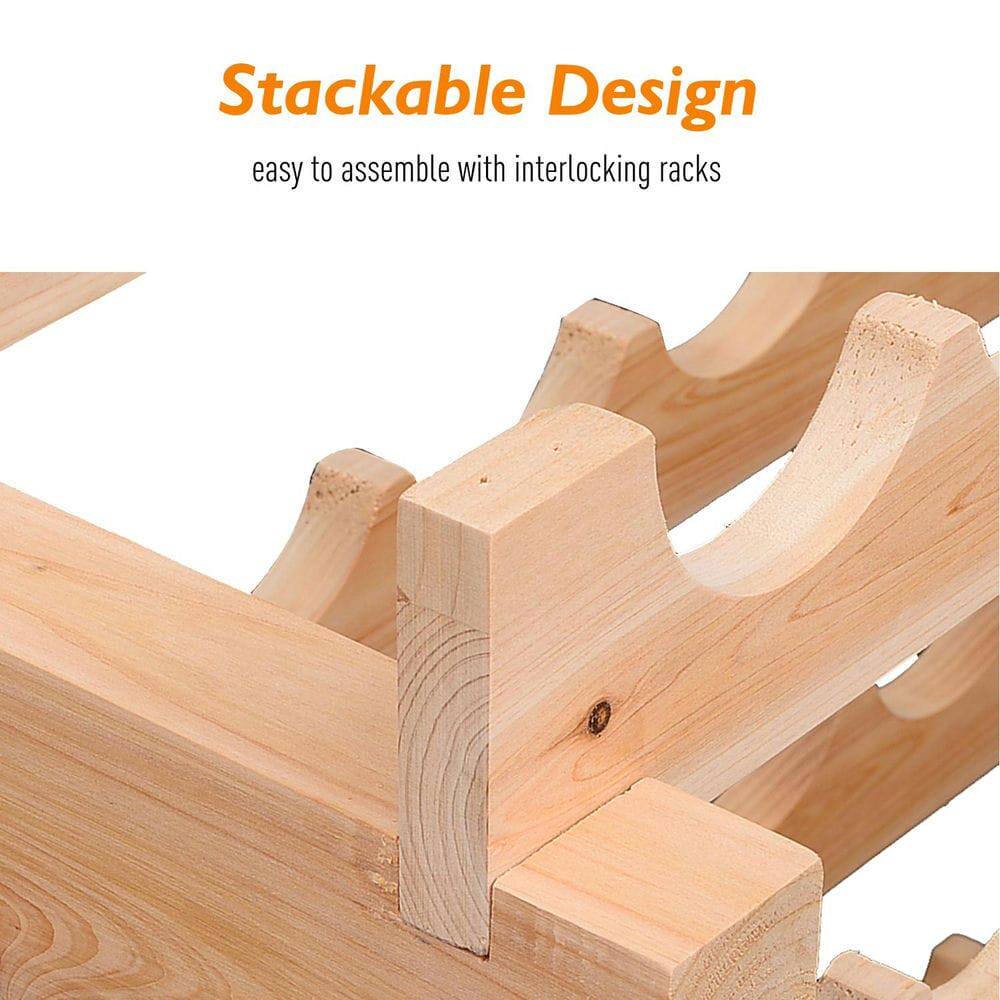 Stackable Design  
easy to assemble with interlocking racks