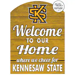 Jardine - Kennesaw State Owls 16'' x 22'' Indoor/Outdoor Marquee Sign - Yellow