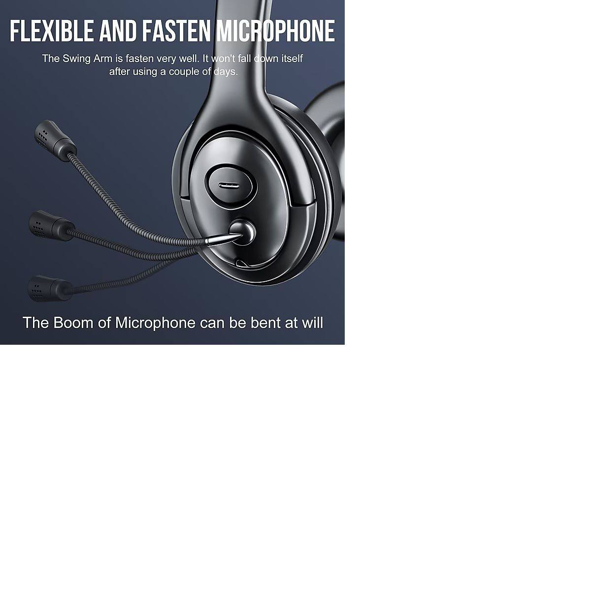 FLEXIBLE AND FASTEN MICROPHONE

The Swing Arm is fastened very well. It won't fall down itself after using a couple of days.

The Boom of Microphone can be bent at will