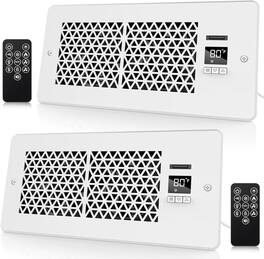Nordic Hygge - 2-Pack 10-Speeds Register Booster Fan for 4" x 10" with Remote Control and Thermostat