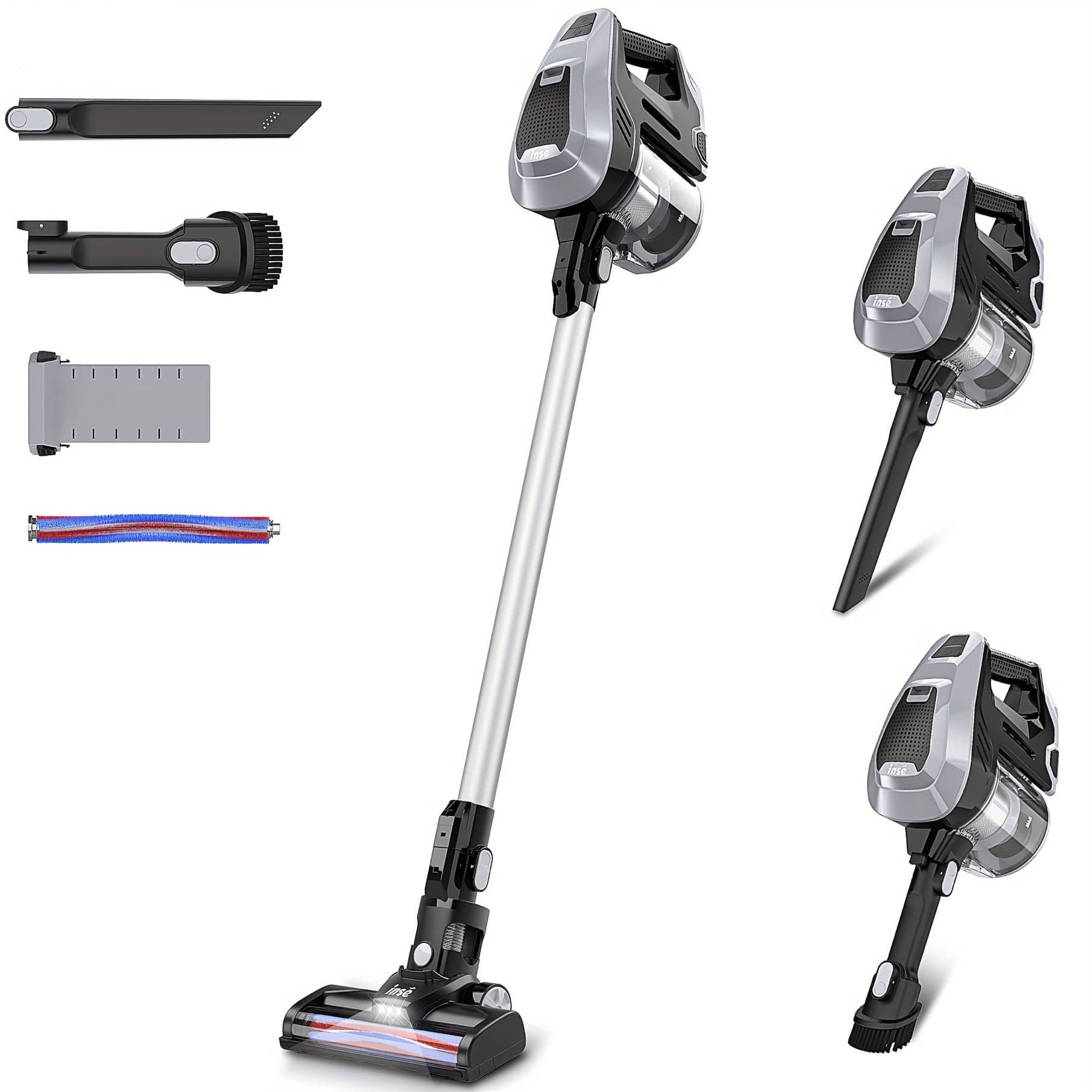 Chery Life - Ultimate Cordless Vacuum Cleaner with 5-Stage Sealed HEPA Filter and 40-Min Runtime - Gray