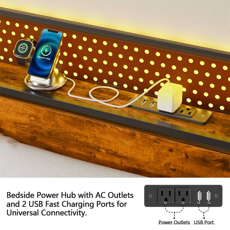 - 0100% - 4 Charged 83% Bedside Power Hub with AC Outlets and 2 USB Fast Charging Ports for Universal Connectivity. Power Outlets USB Port

Bedside Power Hub with AC Outlets and 2 USB Fast Charging Ports for Universal Connectivity.

Power Outlets USB Port