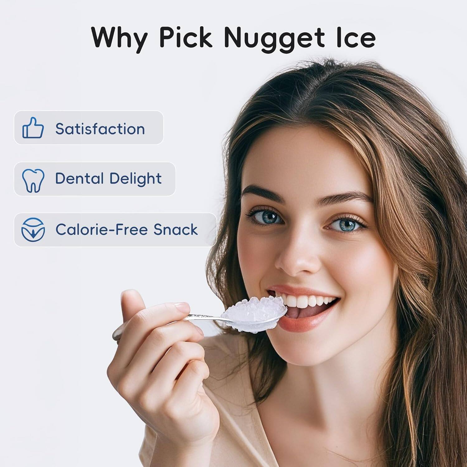 Why Pick Nugget Ice

Satisfaction
Dental Delight
Calorie-Free Snack