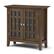 Angle. Simpli Home - Bedford Low Storage Media Cabinet - Rustic Natural Aged Brown.