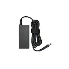 Front. Dell - 65-Watt 3-Prong AC Adapter with 3.3 ft Power Cord - 1 Pack - 65 W - 120 V AC, 230 V AC Input - 19.5 V DC/3.34 A Output - Possibly Black.