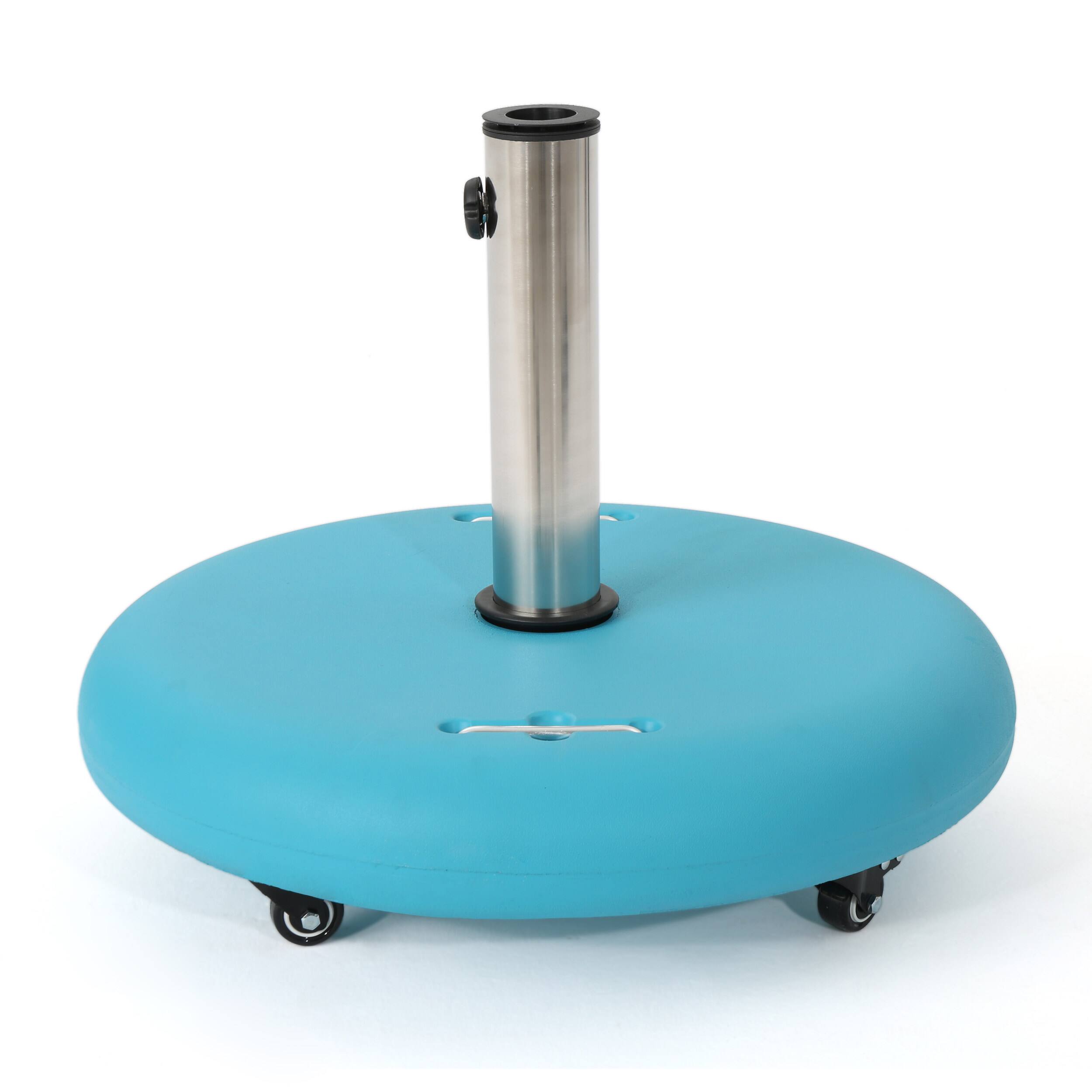 Alt View 1. Anysun - Simple Design Round High-Quality Flexible Moble Umbrella Base, Assembly Required - Teal.