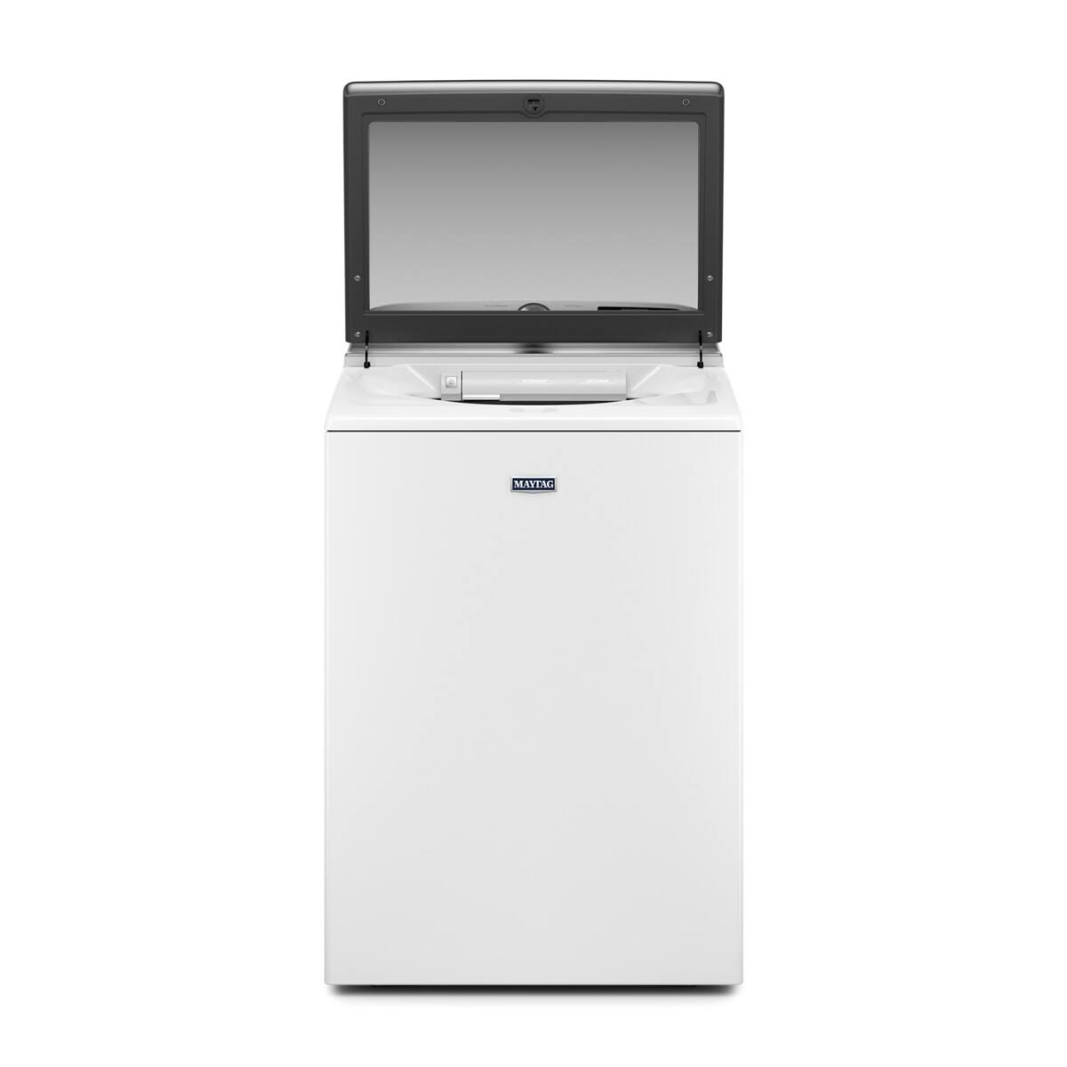 Angle. Maytag - 5.2 Cu. Ft. High Efficiency Smart Top Load Washer with Extra Power Button - White.