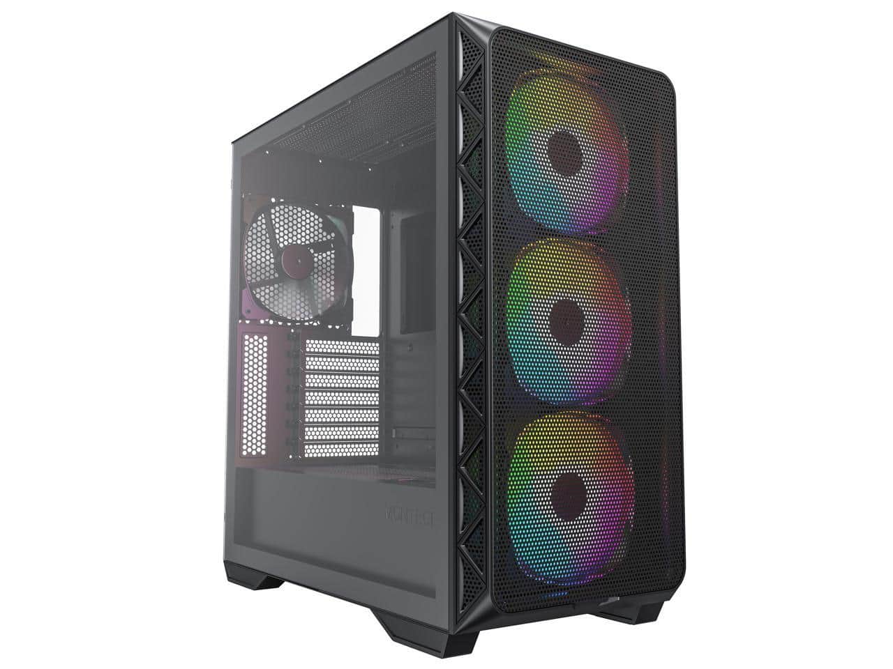 Montech - AIR 903 MAX, E-ATX Mid Tower, 4x 140mm Fans, Tempered Glass, Mesh Front, TYPE-C, 4090 Support, Black - Black