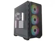 Front. Montech - Montech AIR 903 MAX, E-ATX Mid Tower, 4x 140mm Fans, Tempered Glass, Mesh Front, TYPE-C, 4090 Support, Black - Black.