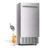 Front. Ecozy - ecozy Under Counter Nugget Ice Maker Machine, Bulit-in Freestanding Ice Maker, 66 Lbs/Day - Silver.