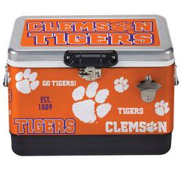 Indigo Falls - Clemson Tigers 36-Can Medley Metal Cooler - Silver