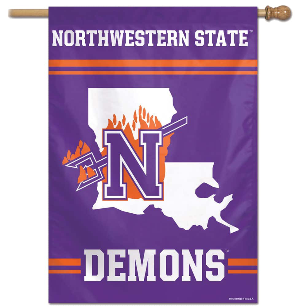 WinCraft - Northwestern State Demons 28" x 40" Full Name Single-Sided Vertical Banner - Multicolor
