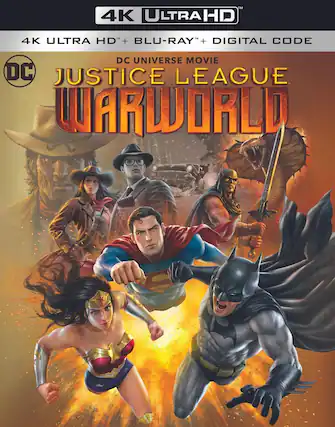Front. Justice League: Warworld - 4K Blu-Ray.