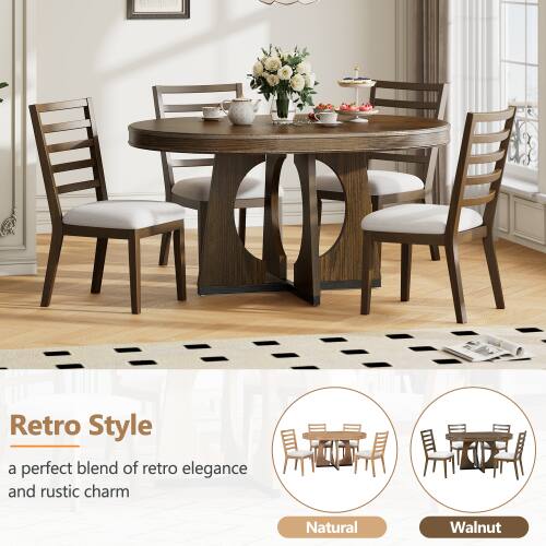Retro Style  
a perfect blend of retro elegance and rustic charm  
Natural Walnut