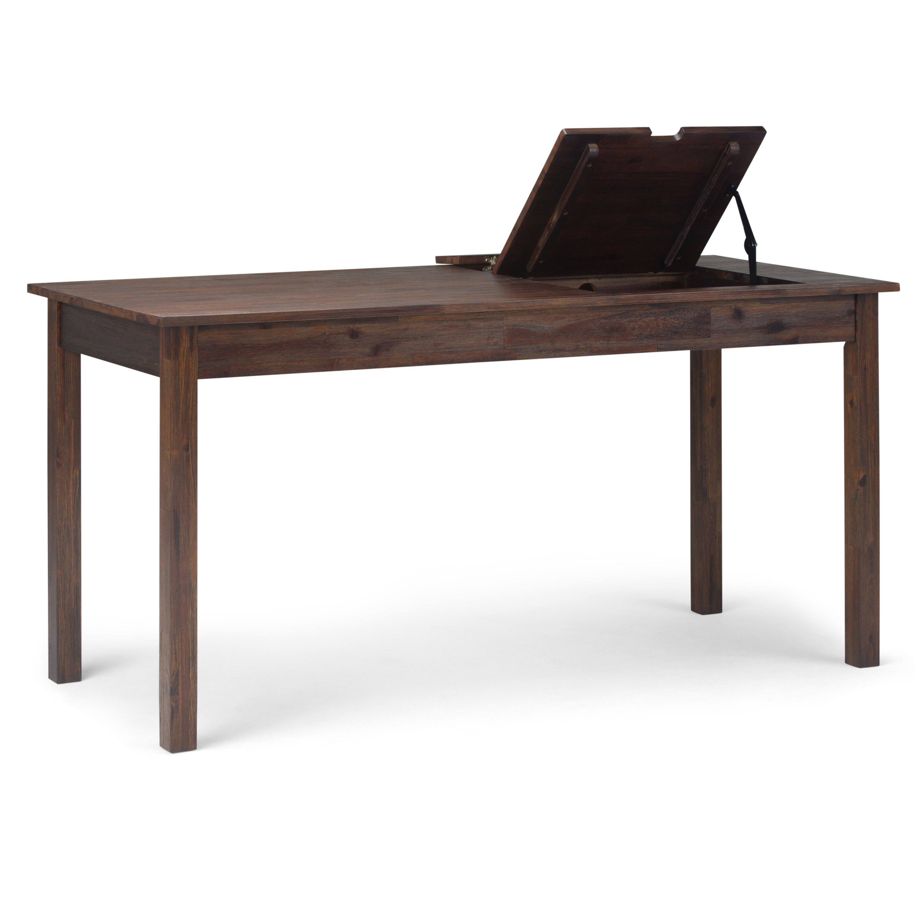 Alt View 12. Simpli Home - Monroe Desk - Distressed Charcoal Brown.