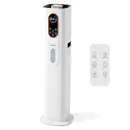 Costway - 2.4 Gal Cool Mist Humidifier with 3 Mist Levels, 12H Timer, Remote Control for Home - White