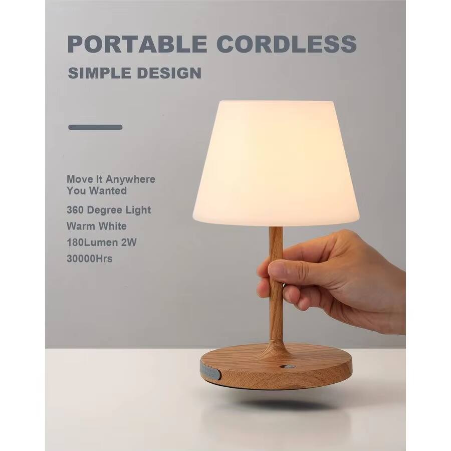 PORTABLE CORDLESS  
SIMPLE DESIGN  

Move It Anywhere You Wanted  
360 Degree Light  
Warm White  
180 Lumen 2W  
30000 Hrs