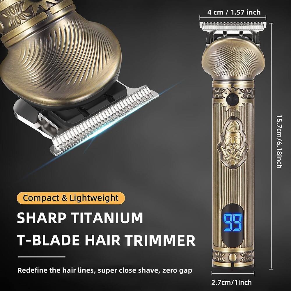 Compact & Lightweight

SHARP TITANIUM T-BLADE HAIR TRIMMER

Redefine the hair lines, super close shave, zero gap

4 cm / 1.57 inch

15.7 cm / 6.18 inch

2.7 cm / 1 inch