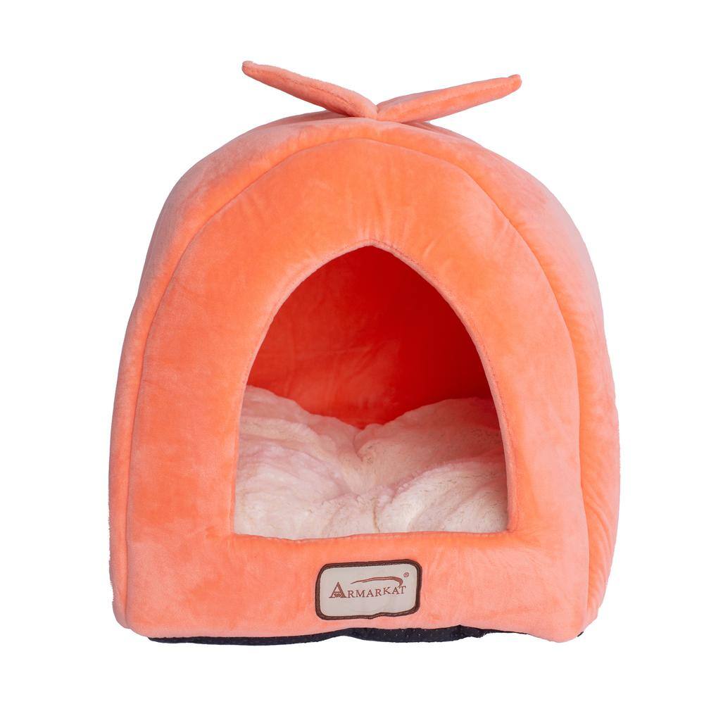 Alt View 5. Armarkat - Cat Bed Orange And Ivory - Orange.