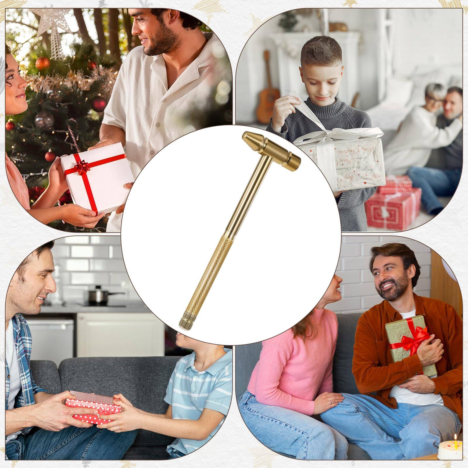 Alt View 7. Dapper Styles - 6 In 1 Hammer Metal Mini Multitool Hammers With Flat Head Phillips And Claw-hammer Multifunctional Tools gold - Default.