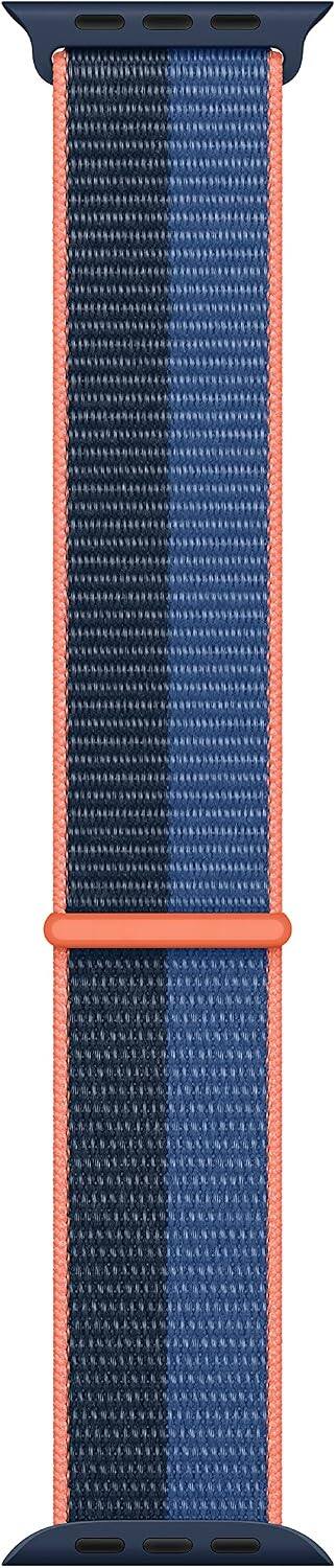 Front. Apple - Apple Watch Band - Sport Loop (45mm) - Blue Jay/Abyss Blue - Extra Large - Blue.