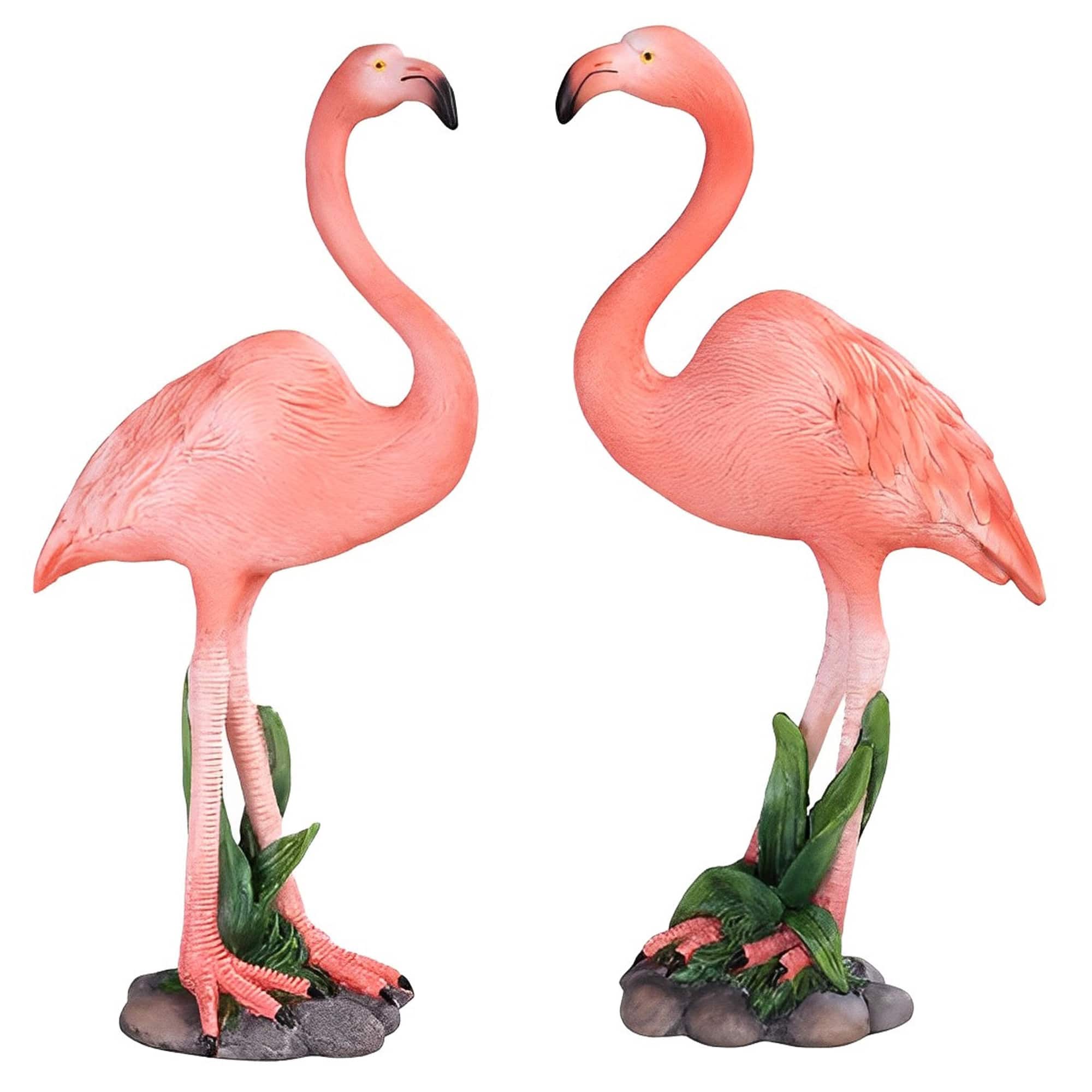 FC Design - 2-PC Flamingo Set8"H Figurine Statue Office Desk Tabletop Home Decor Gift - Multi-Color