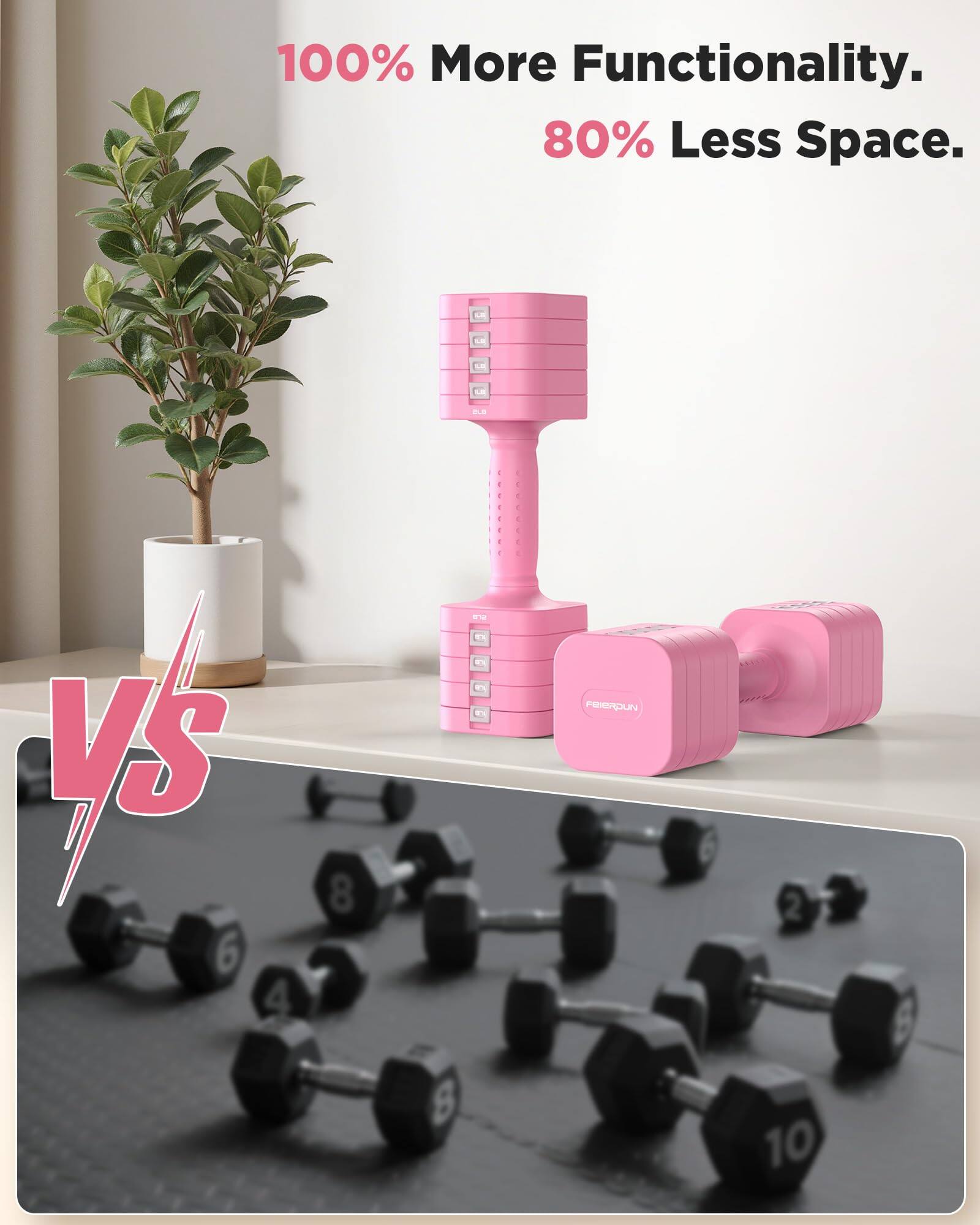 100% More Functionality.  
80% Less Space.  

VS  

6 4 8  
PEIERDUN  
6 2 8 10