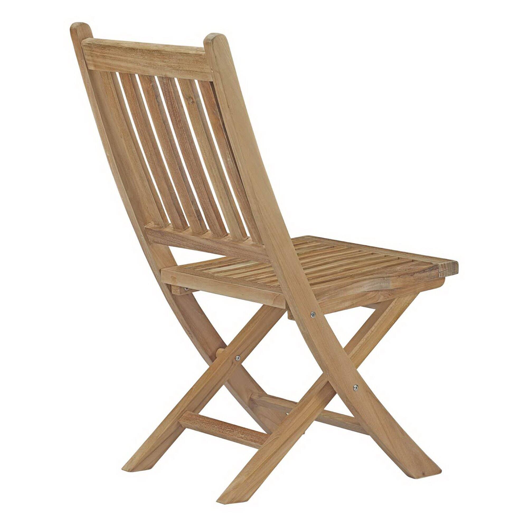 Back. Modway - Marina Outdoor Patio Teak Folding Chair by Modway - Natural.