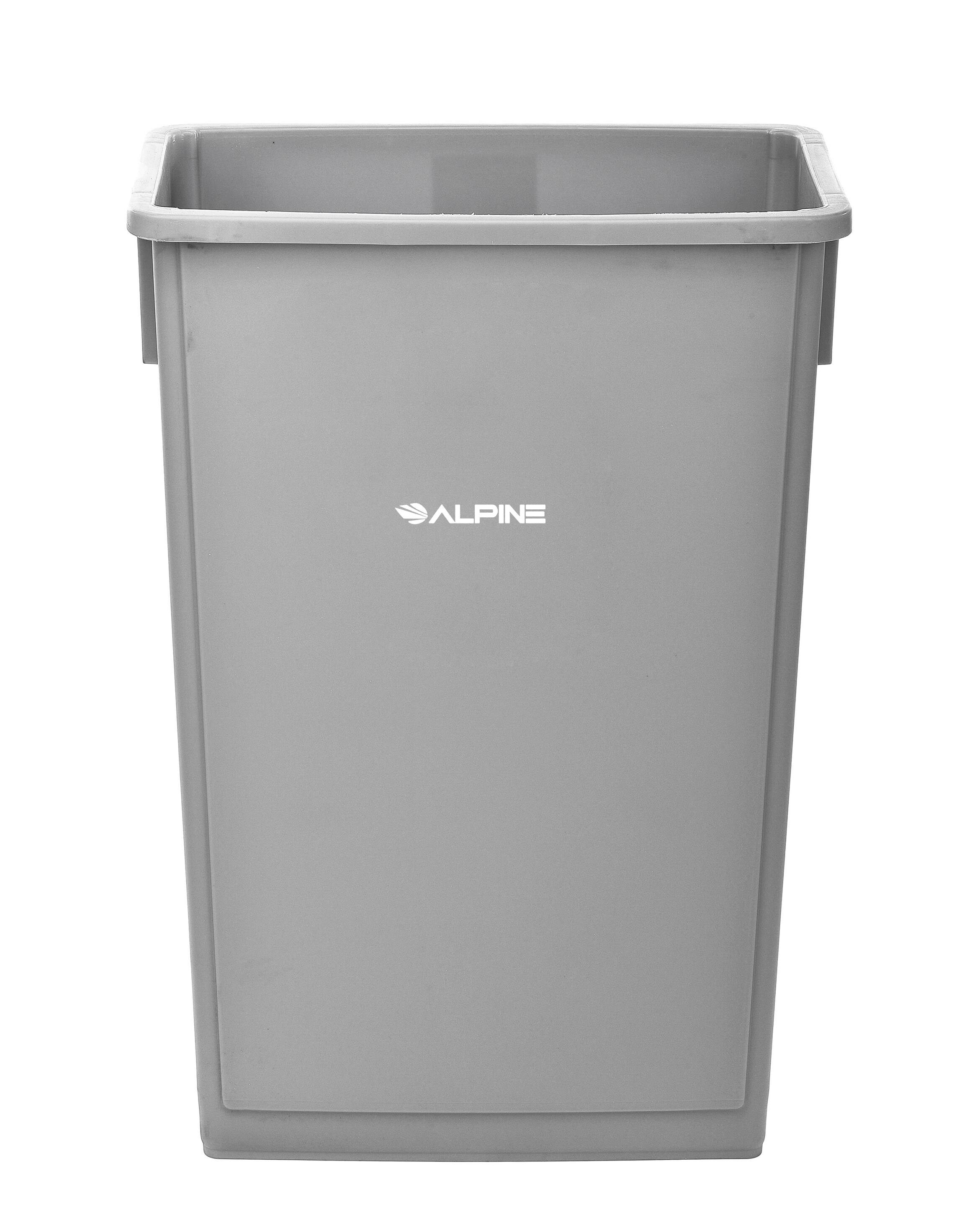 Alt View 5. Alpine Industries - 23 Gallon Slim Indoor Recycling Bin or Trash Can - Gray.