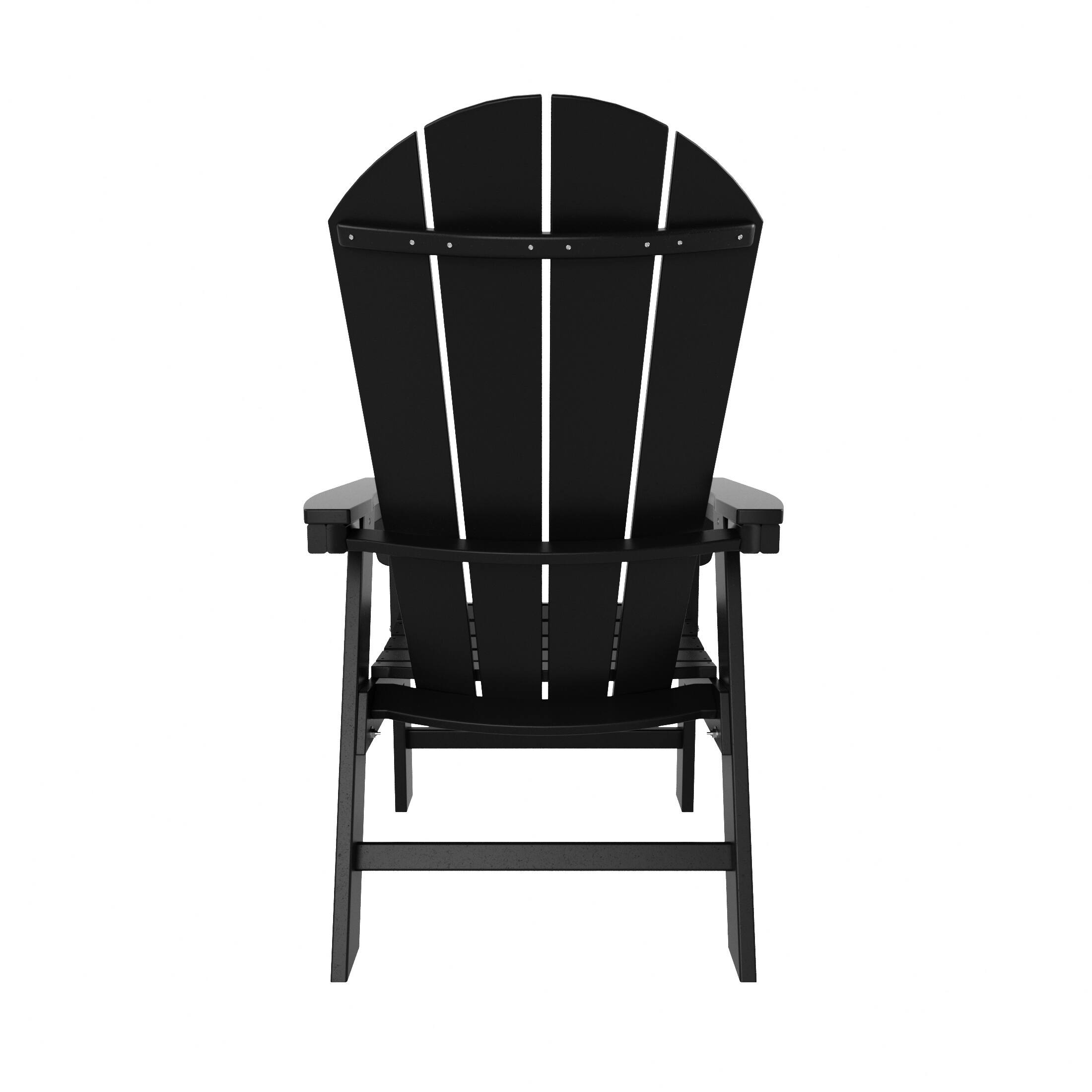 Alt View 2. WestinTrends - WestinTrends Malibu Outdoor Patio HDPE Plastic Adirondack Dining Chair - Black.