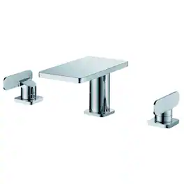 Alfi - Polished Chrome Two-Handle 8" Widespread Bathroom Faucet - Silver