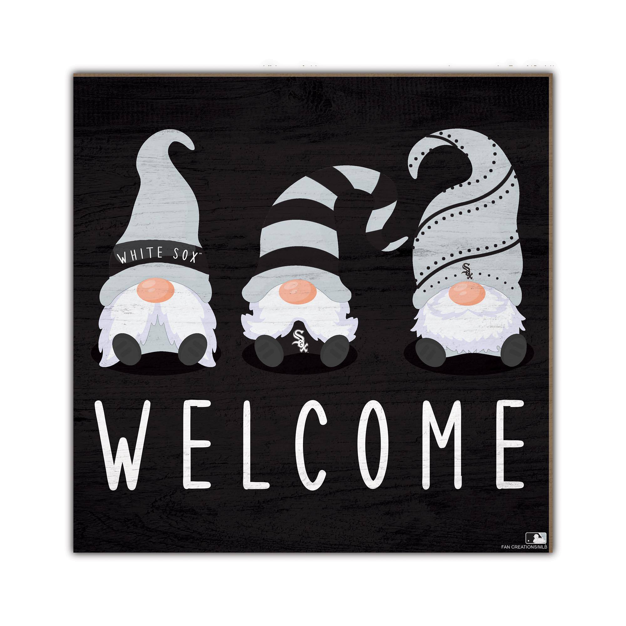 Chicago White Sox 10'' x 10'' Welcome Gnomes Sign