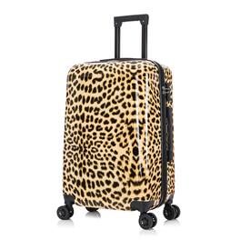 InUSA - Prints lightweight hardside Spinner Luggage 24" - CHEETAH