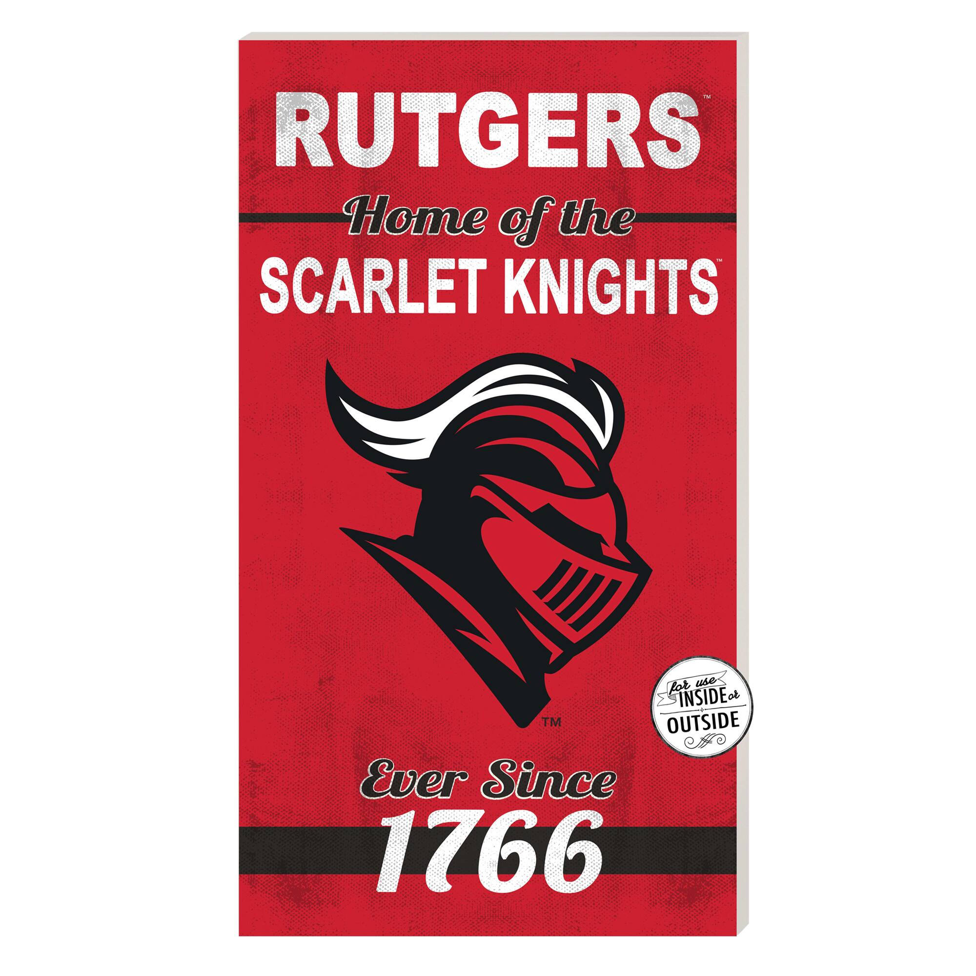 Rutgers Scarlet Knights 11'' x 20'' Home Of The Sign