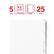 5 TABS
8.5" x 11" LETTER SIZE PAPER
25 SETS