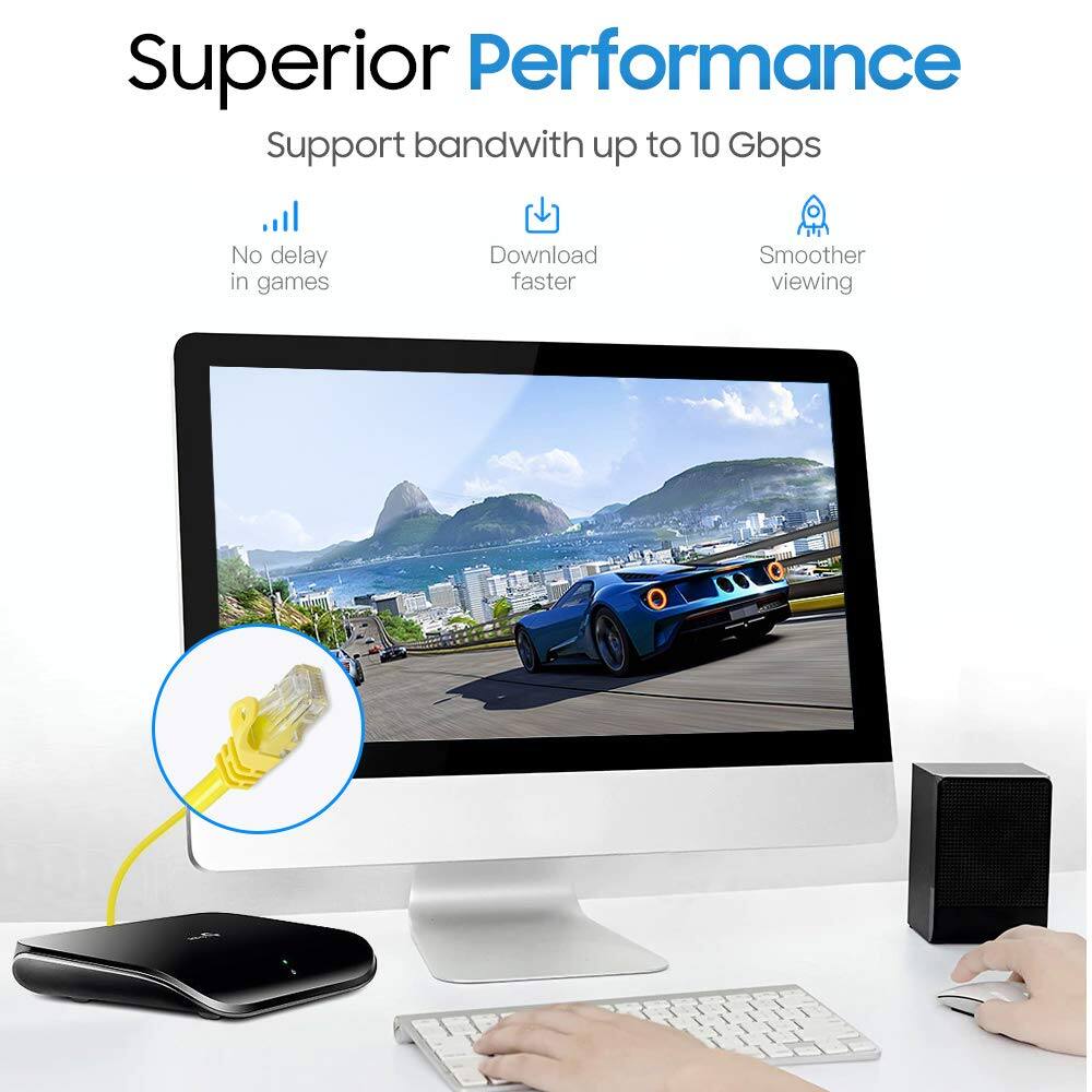 Superior Performance  
Support bandwidth up to 10 Gbps  
- No delay in games  
- Download faster  
- Smoother viewing