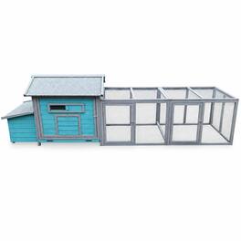 RYHNUYNE - 114 in Wooden, Run, Weatherproof Hen House, Box, 19.6 sq ft