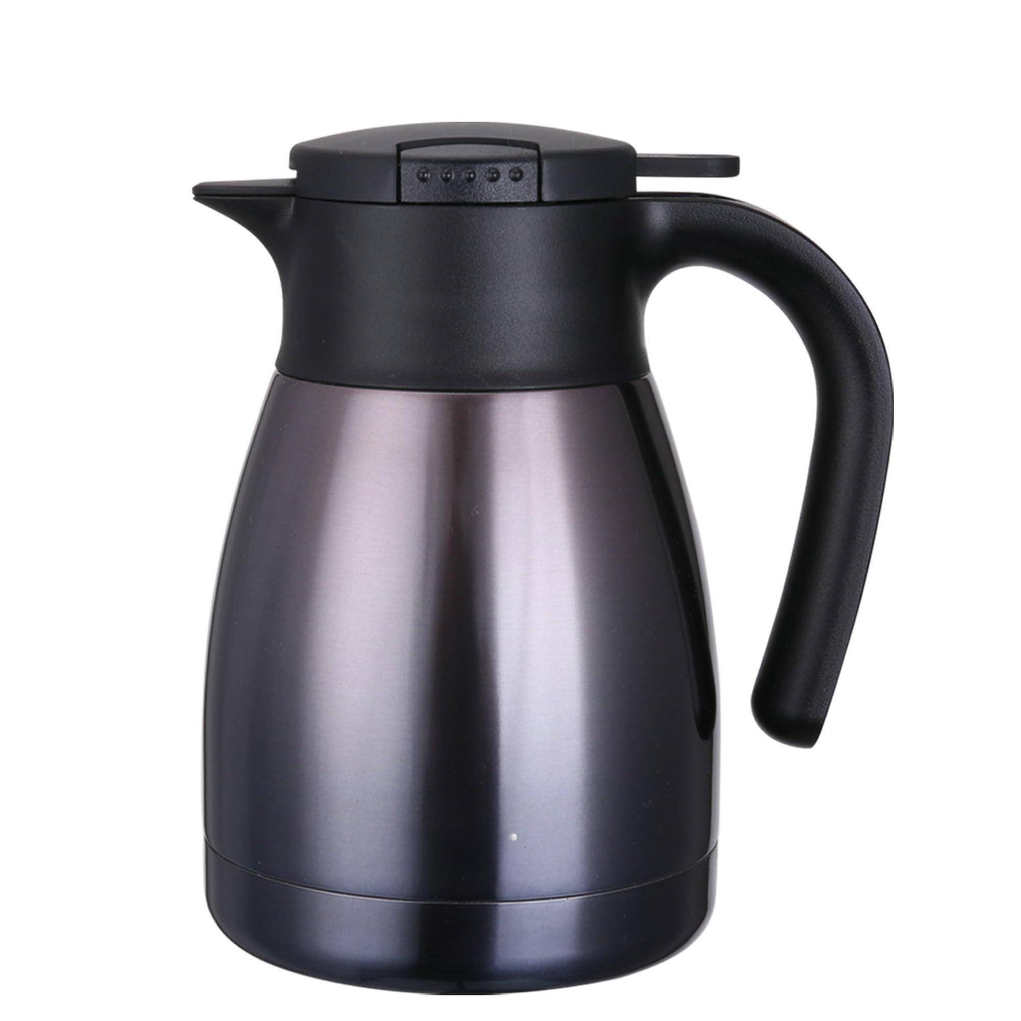 Alt View 1. Dapper Styles - / Thermal Coffee Carafe Insulated Stainless Steel Carafes For Keeping Hot/double Walled Vacuum () - Black-64.2 Ounces.