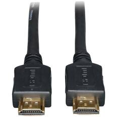Front. Tripp Lite - 1080p HDMI Male/Male Standard-Speed Gold Cable 100 Ft - Black.