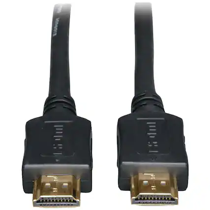 Front. Tripp Lite - Tripp Lite By Eaton P568-100 1080p Hdmi Male/male Standard-speed Hdmi Gold Cable, Black (100 Ft.) - Black.