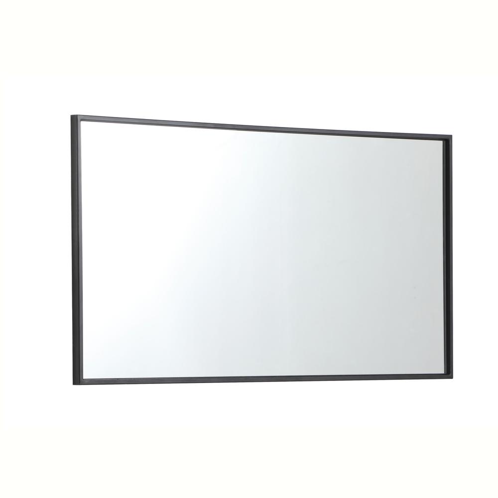 Alt View 2. Elegant Decor - Metal frame rectangle mirror 20 inch in Black - Black.