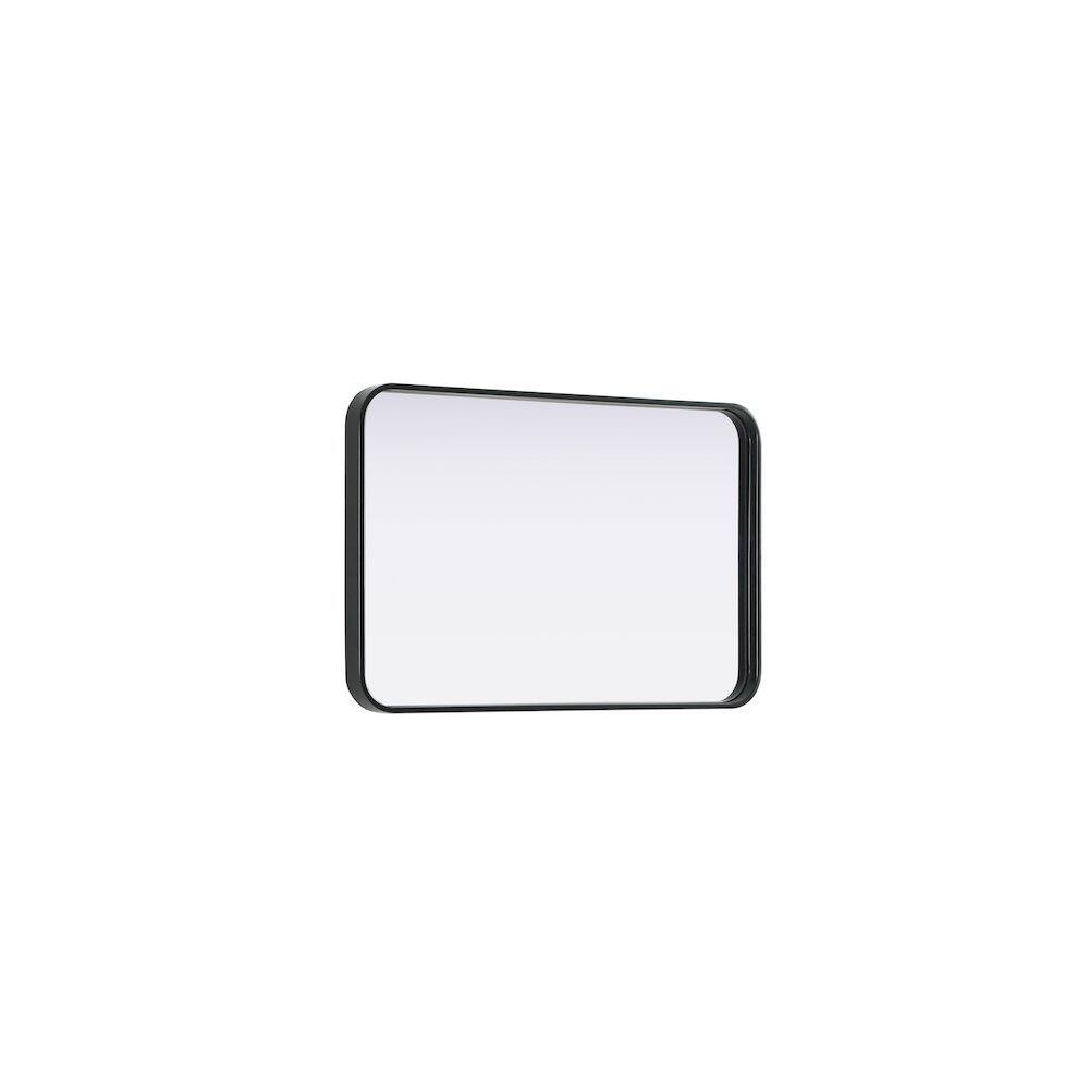 Alt View 1. Elegant Decor - Contour Metal Rectangle Mirror 20x30 in Black - Black.